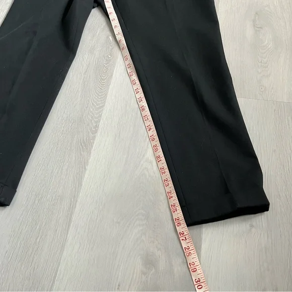 ALLSAINTS MENS TALLIS WOOL PANTS CHARCOAL BLACK CROPPED PLEATED POCKETS 32